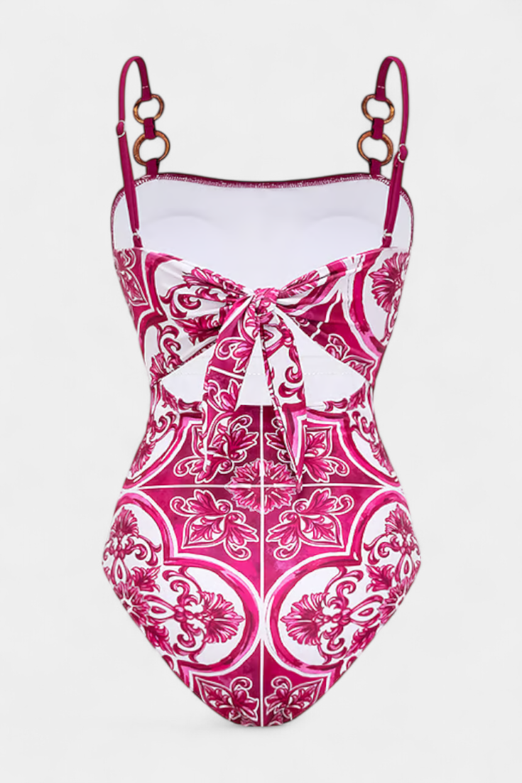 Ensemble maillot de bain bustier imprimé Ahria