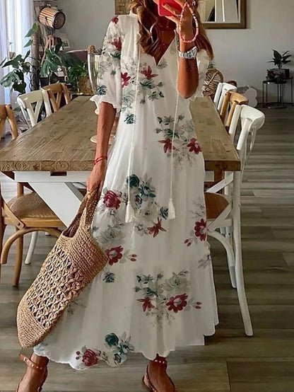 Luna | Robe midi au style bohème décontracté