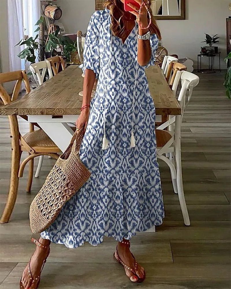 Luna | Robe midi au style bohème décontracté