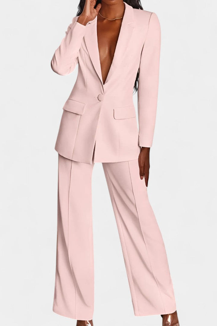 Marnie - Ensemble blazer tailleur et pantalon large