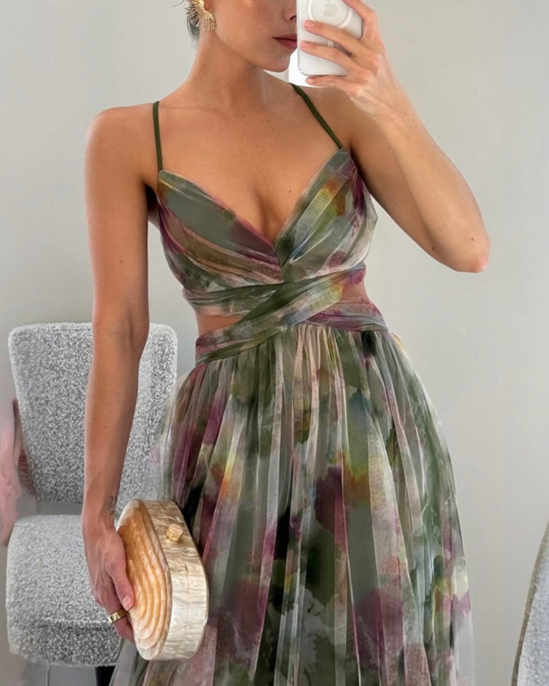 Giselle | Ravissante robe longue à imprimé floral