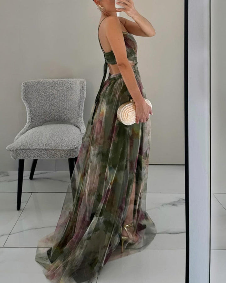 Giselle | Ravissante robe longue à imprimé floral