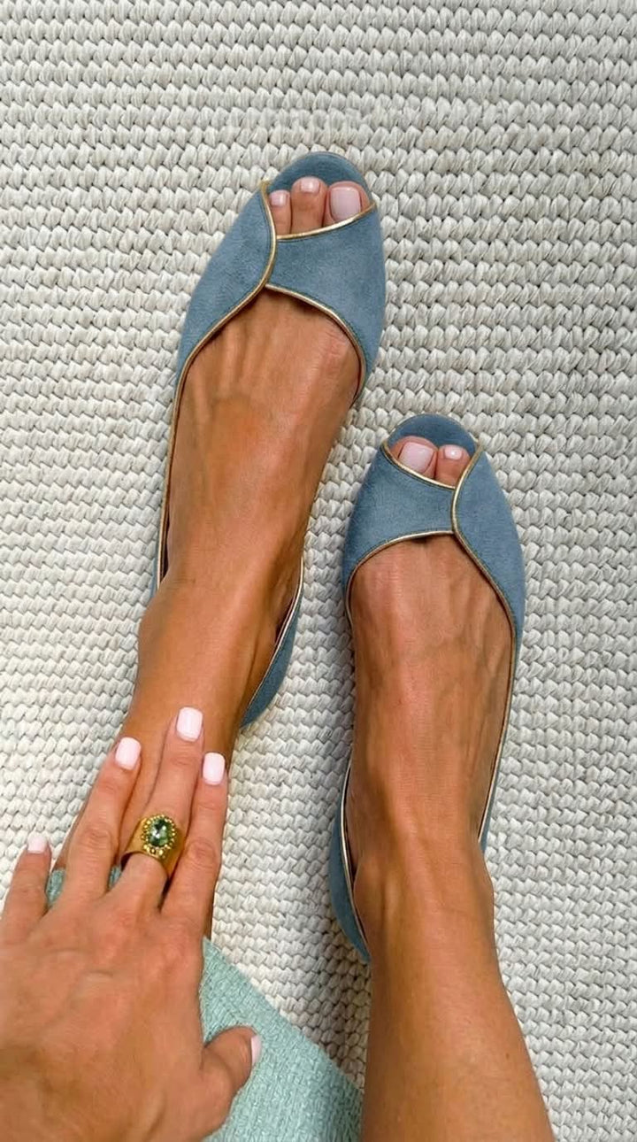 Ballerines à bout ouvert style d&