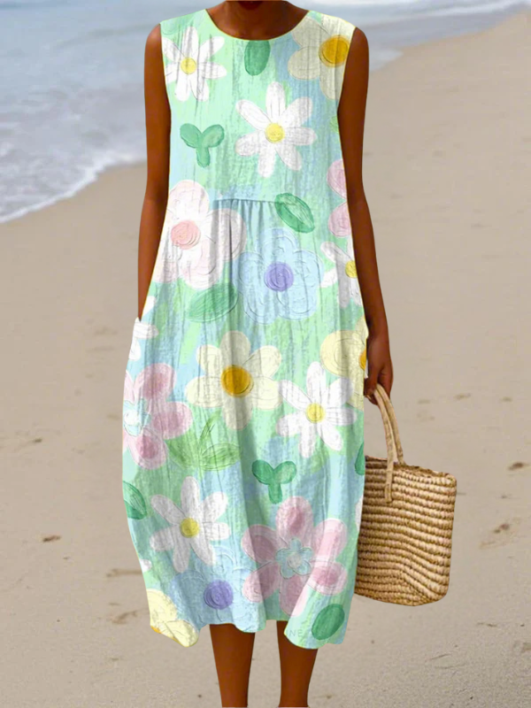 Erin™ | Robe midi « Pastel Blossom »