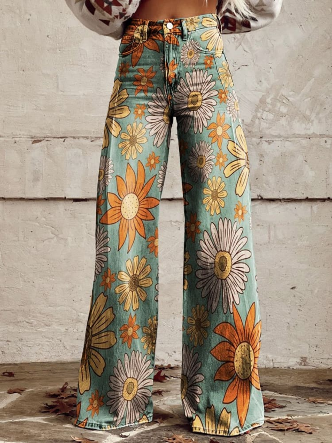Fatima™ | Pantalon Palazzo avec fleurs