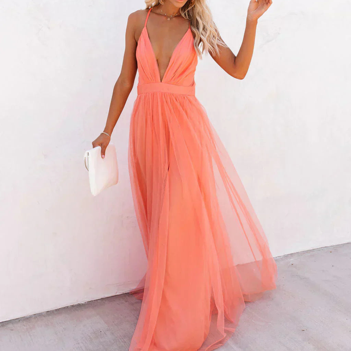 Genève | Robe longue « Luce Corallo »