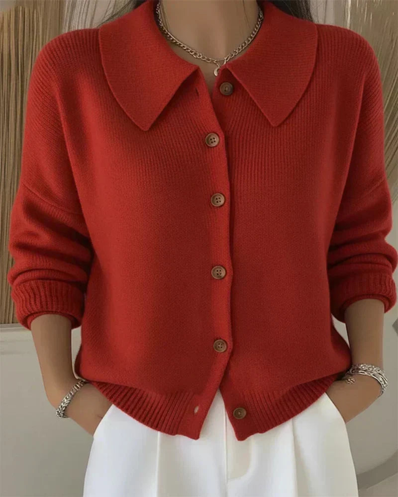 Vega | Cardigan en Maille à Col Chemise