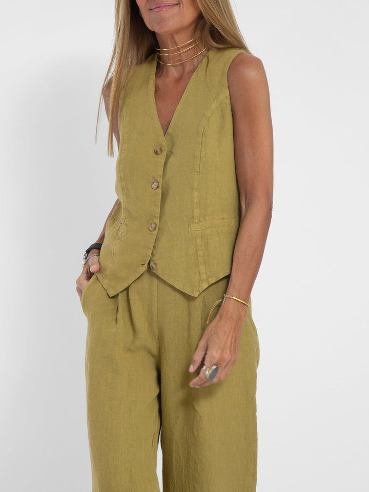 Jaira™ | Ensemble gilet noué et pantalon large