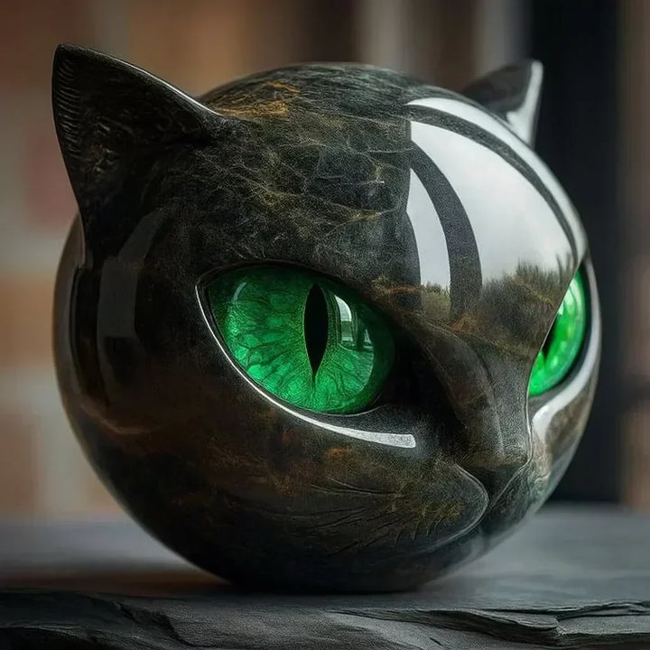 Gato Negro - Escultura Mística