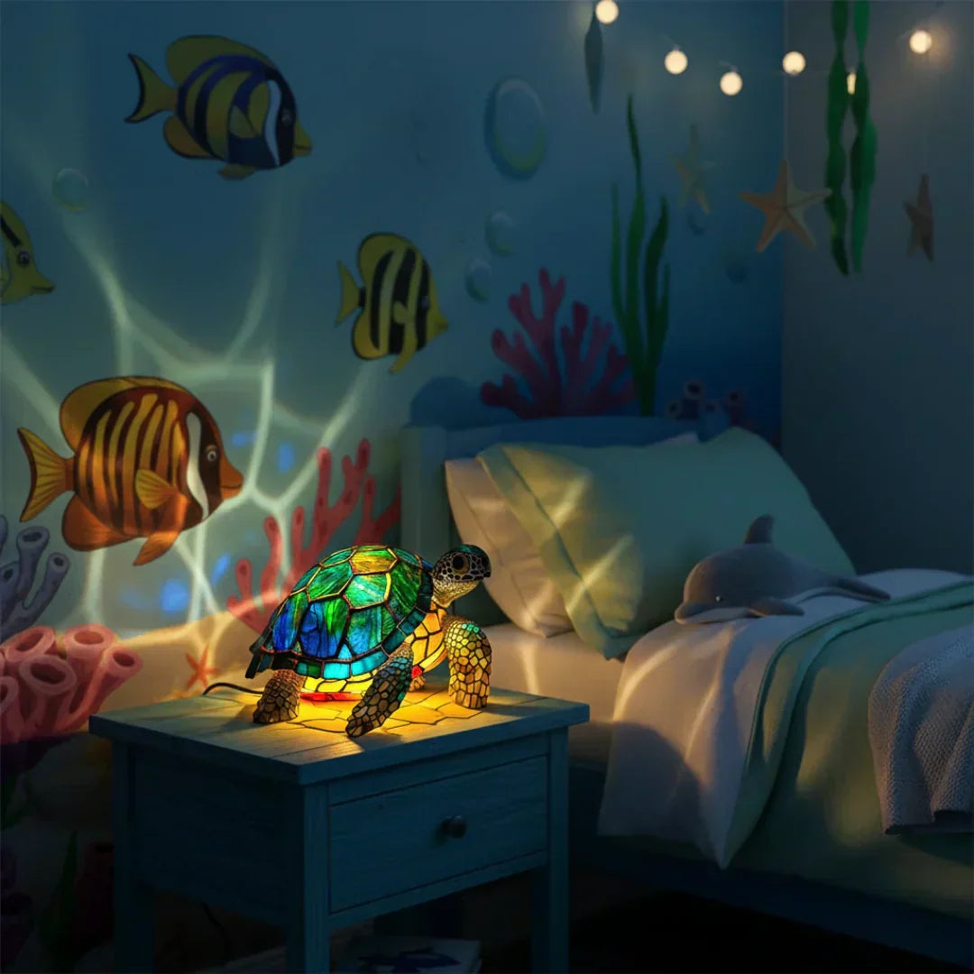 Tortuga - Lampe Vitrail