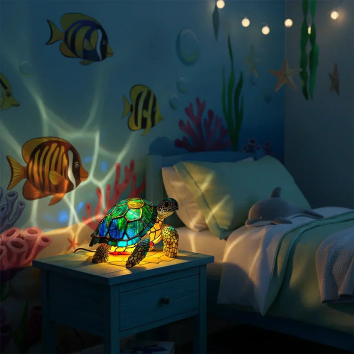 Tortuga - Lampe Vitrail