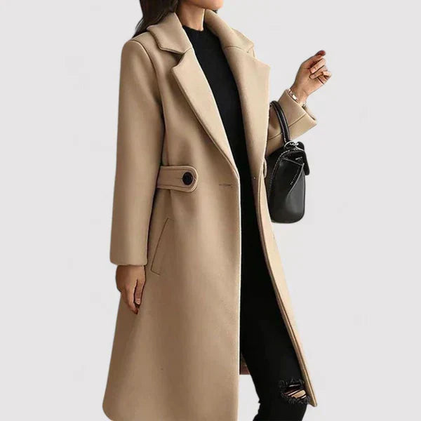 Clara™ : Manteau en laine avec ceinture