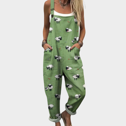 Nina™ Salopette imprimée verte