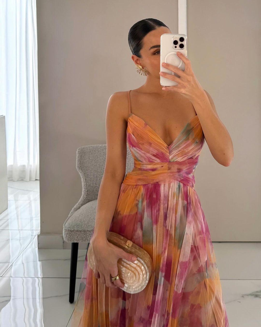Giselle | Ravissante robe longue à imprimé floral