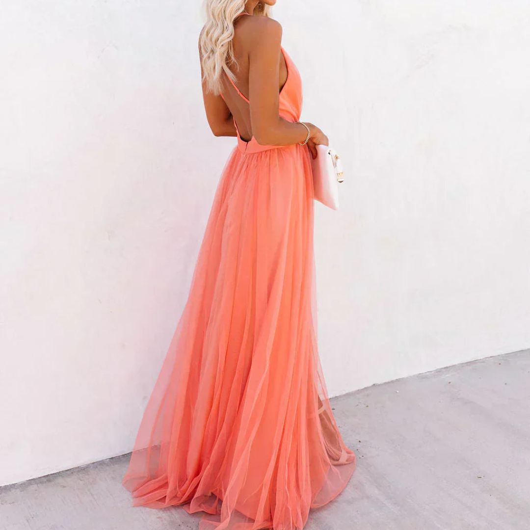 Genève | Robe longue « Luce Corallo »