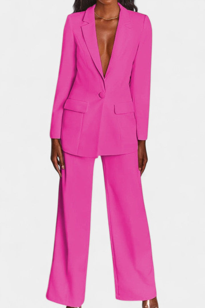 Marnie - Ensemble blazer tailleur et pantalon large