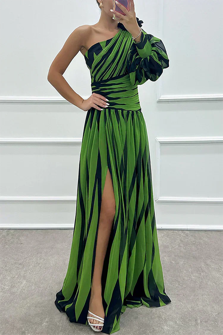 Sheila™ | Robe longue élégante à rayures