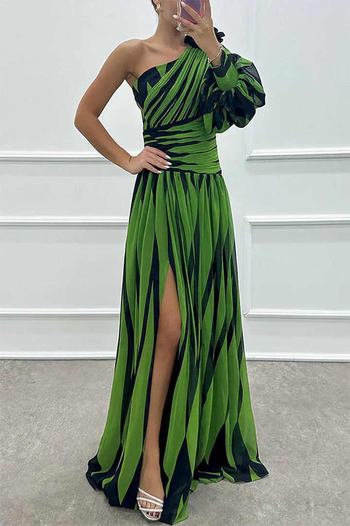 Sheila™ | Robe longue élégante à rayures