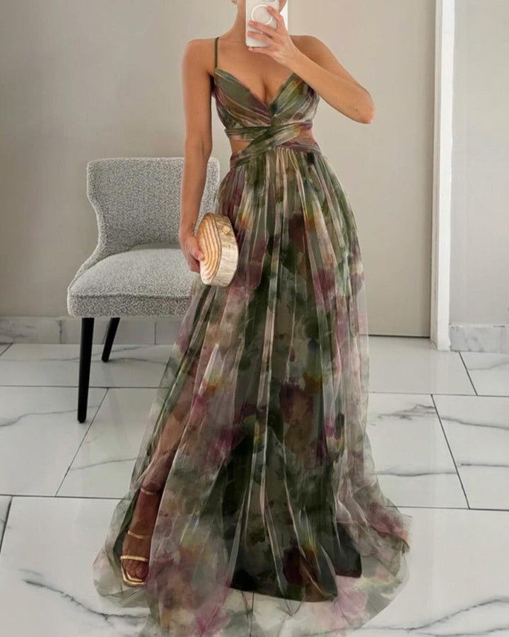 Giselle | Ravissante robe longue à imprimé floral
