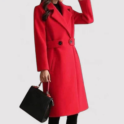 Clara™ : Manteau en laine avec ceinture