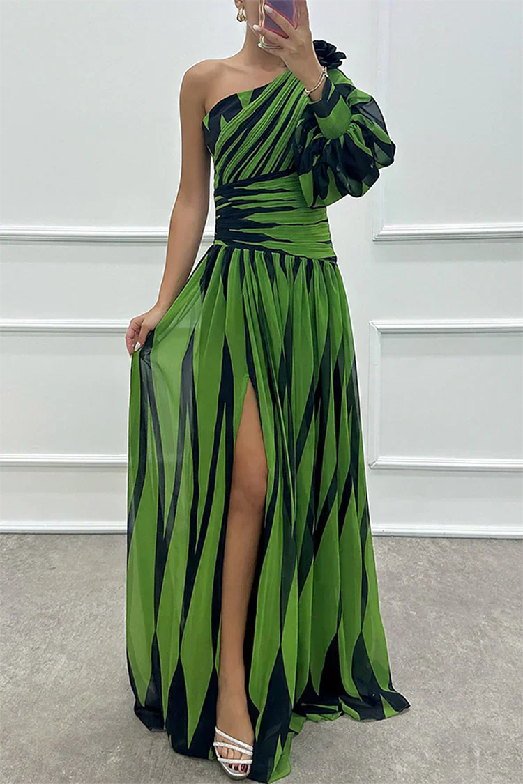 Sheila™ | Robe longue élégante à rayures