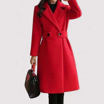 Clara™ : Manteau en laine avec ceinture