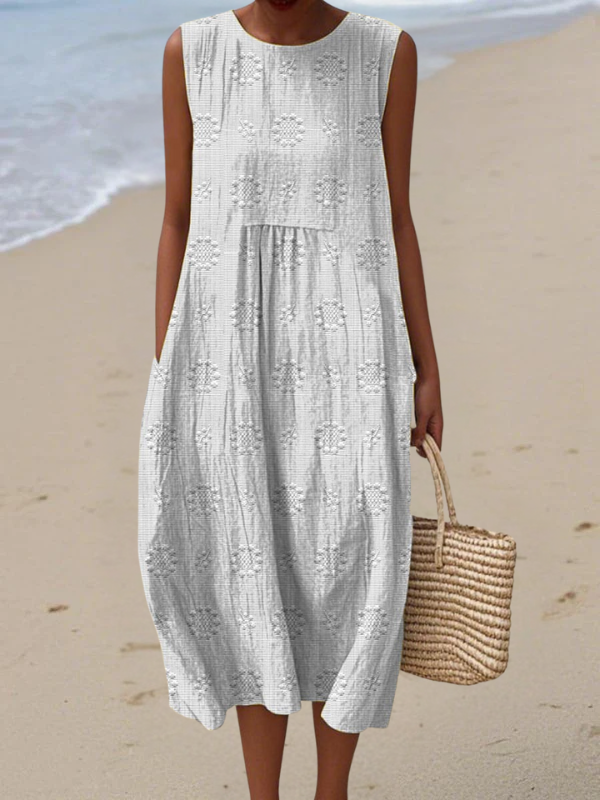 Rose™ | Robe midi brodée