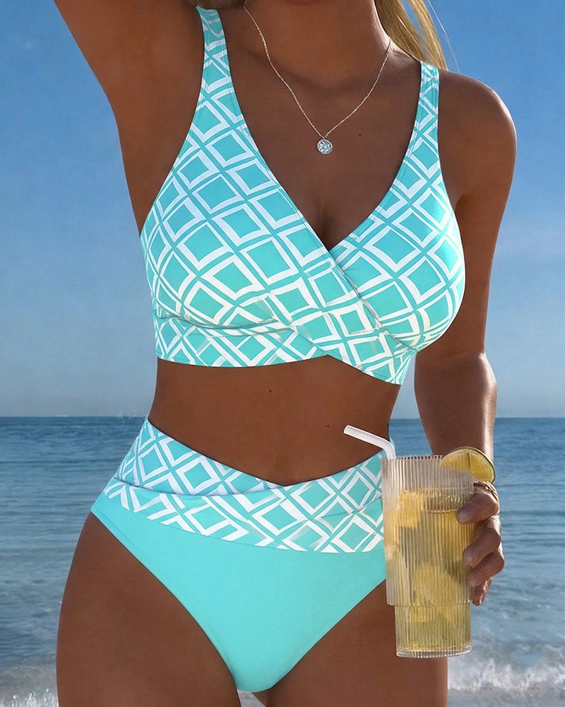 Adriana – Bikini deux pièces à motifs géométriques
