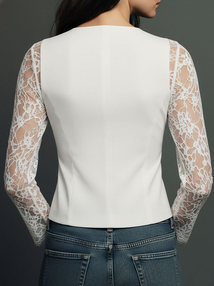 Claudia™ | Blazer en dentelle noire