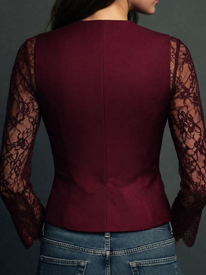 Claudia™ | Blazer en dentelle noire
