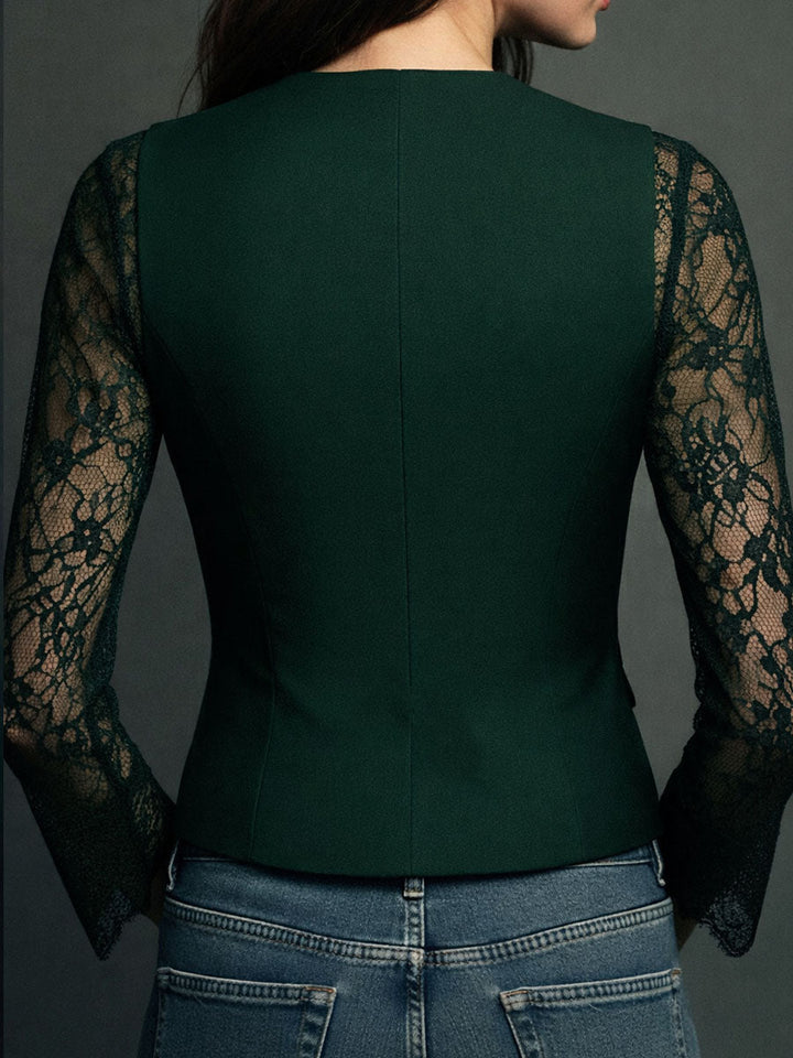 Claudia™ | Blazer en dentelle noire