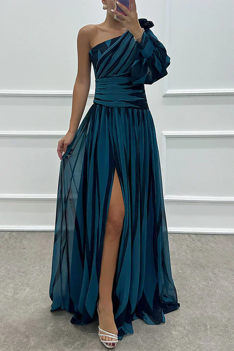 Sheila™ | Robe longue élégante à rayures