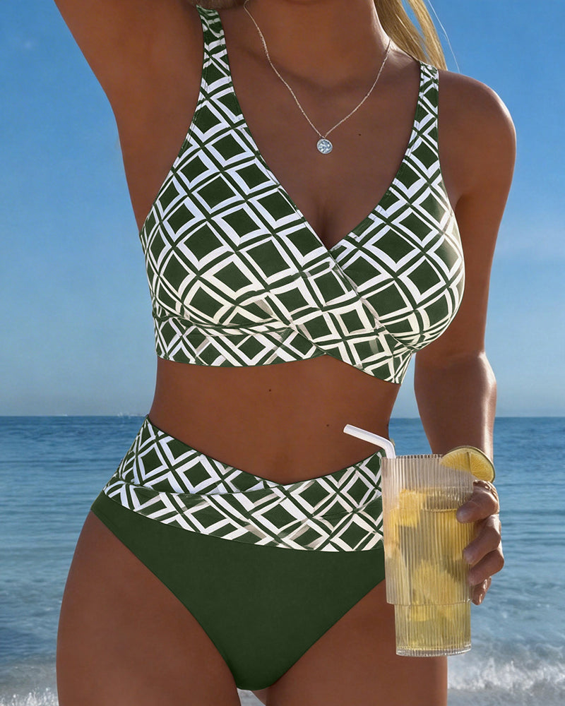 Adriana – Bikini deux pièces à motifs géométriques