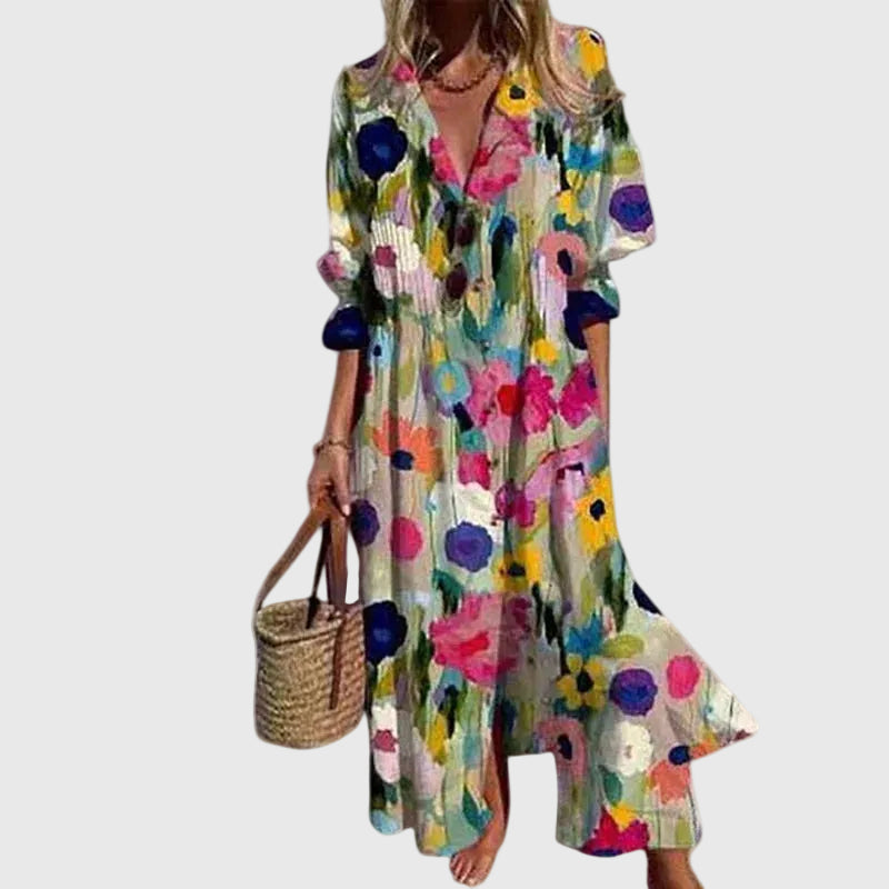 Zariah | Élégante robe longue de style bohème