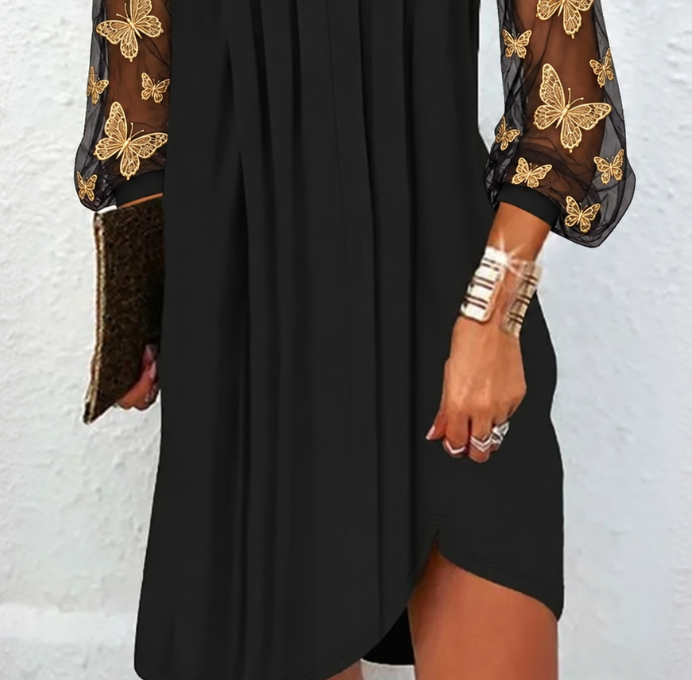 Ramille | Robe Élégante à Manches Fleuries