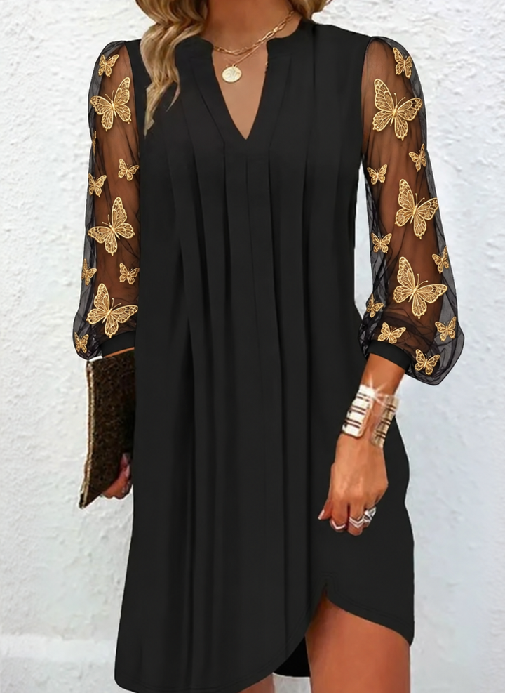 Ramille | Robe Élégante à Manches Fleuries