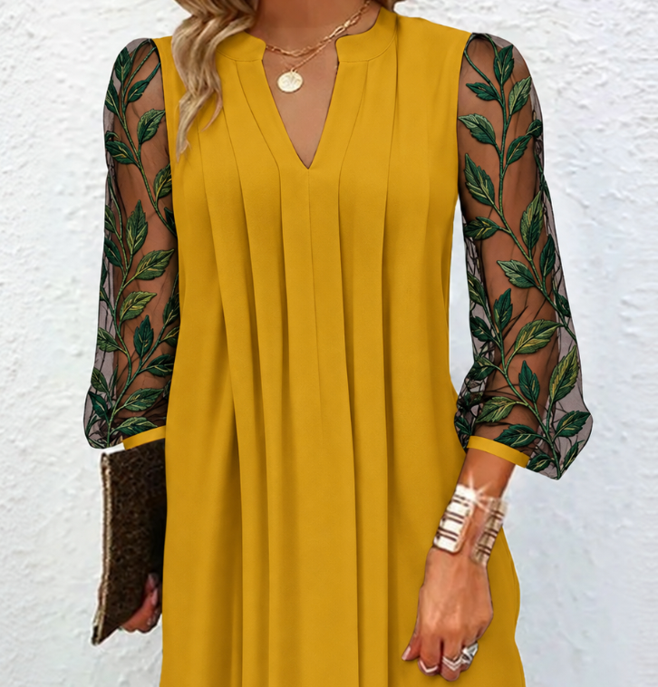 Wamille | Robe Élégante à Manches Fleuries