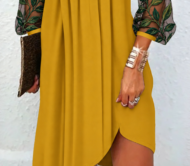 Wamille | Robe Élégante à Manches Fleuries
