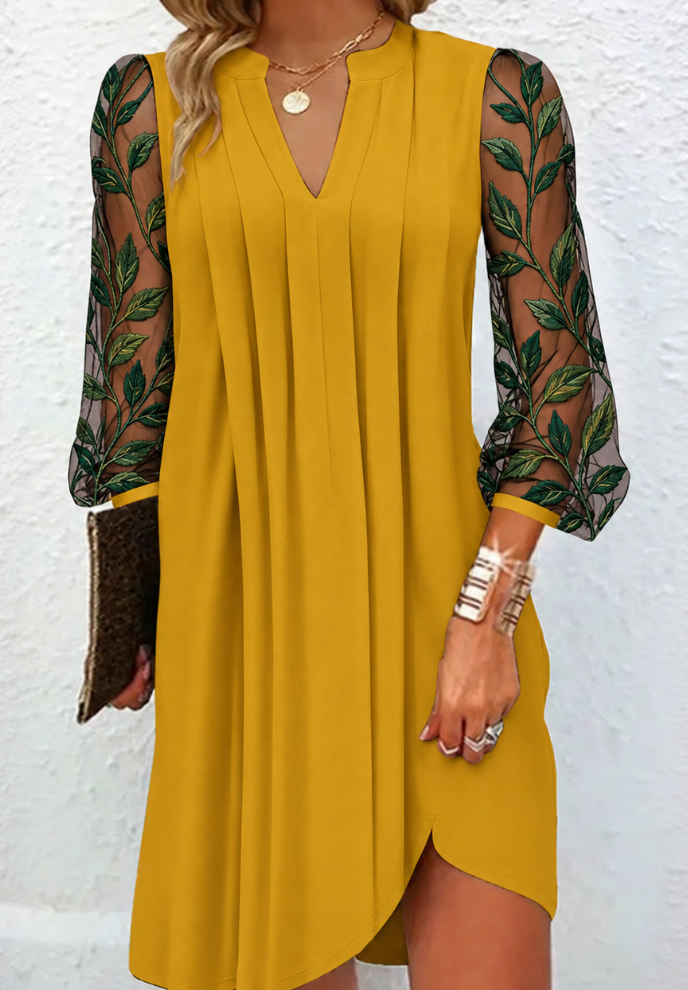 Wamille | Robe Élégante à Manches Fleuries