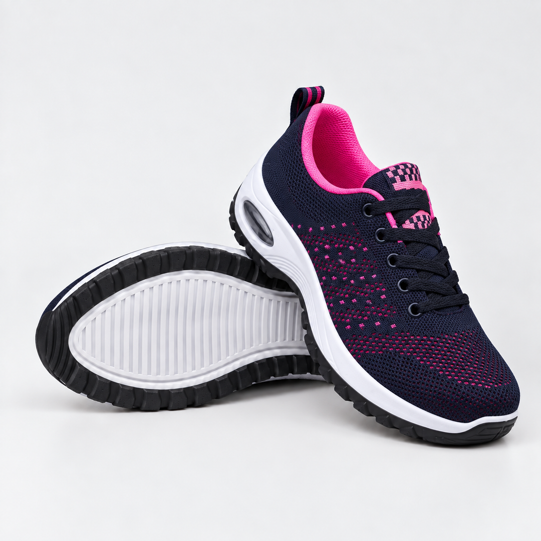 AZUNDRA™ | Baskets en tricot ajustables avec semelle rembourrée et finitions colorées