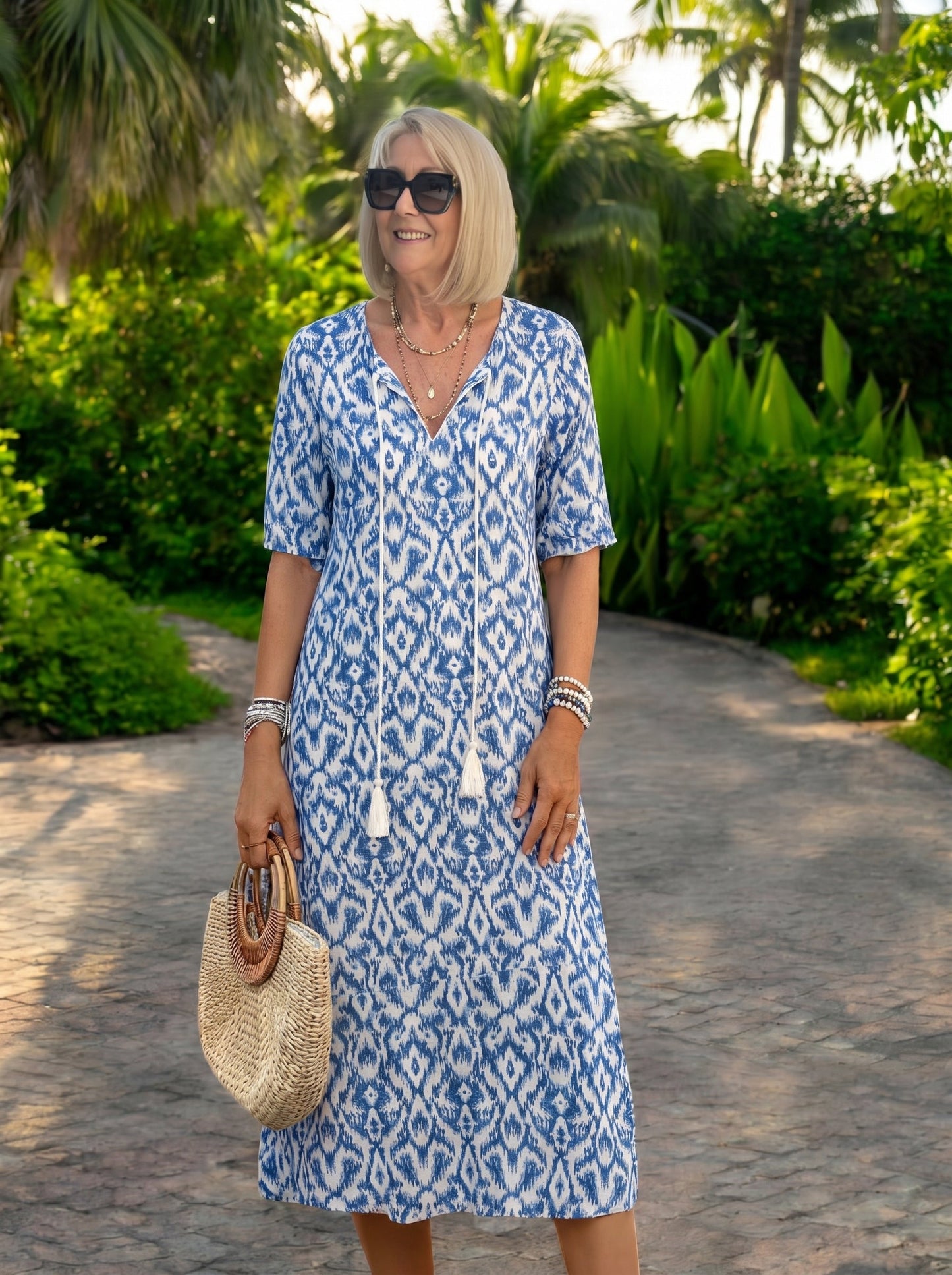 Luna | Robe midi au style bohème décontracté