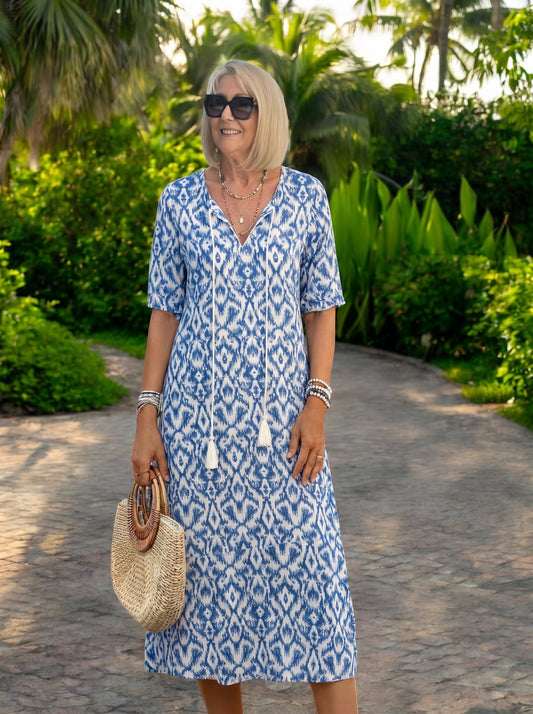 Luna | Robe midi au style bohème décontracté