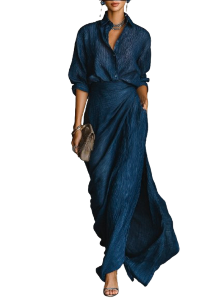 Celina™ | Robe chemise drapée