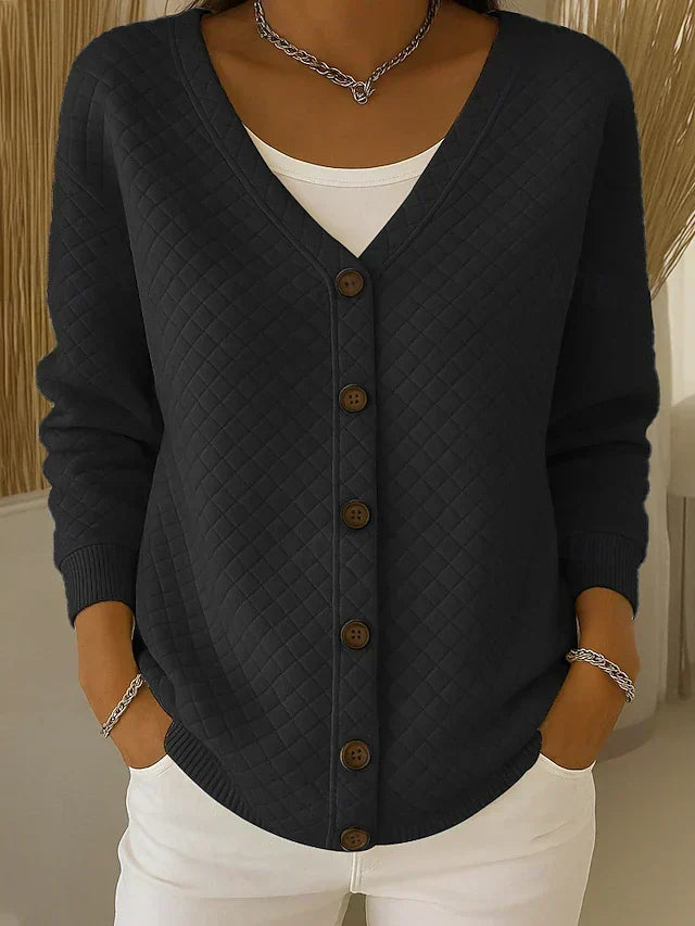 Leonor | Cardigan en Maille Matelassé à Boutons