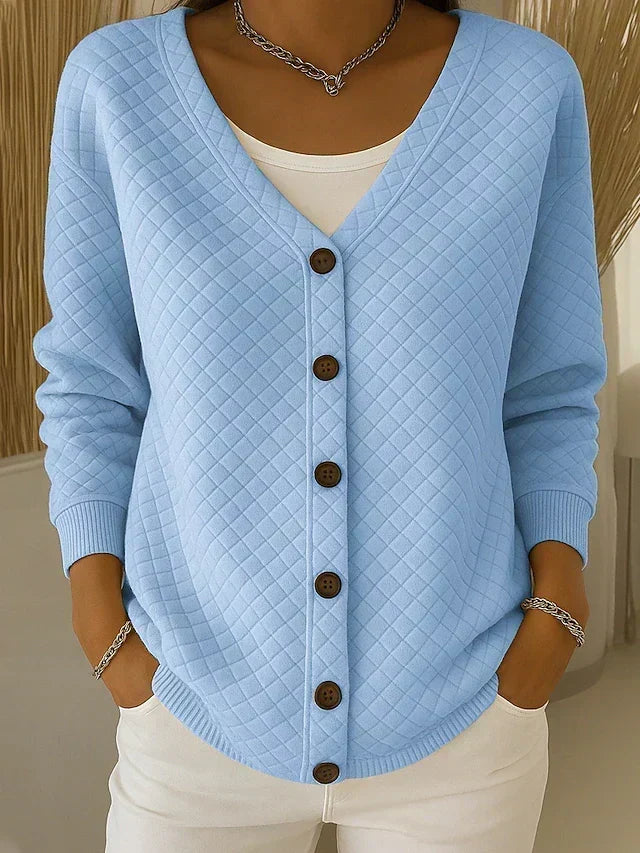 Leonor | Cardigan en Maille Matelassé à Boutons