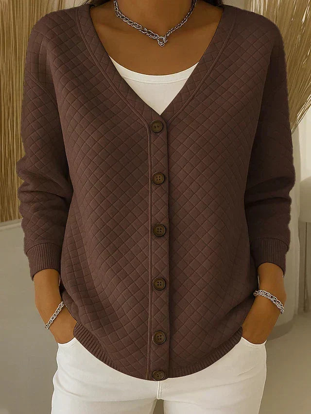 Leonor | Cardigan en Maille Matelassé à Boutons