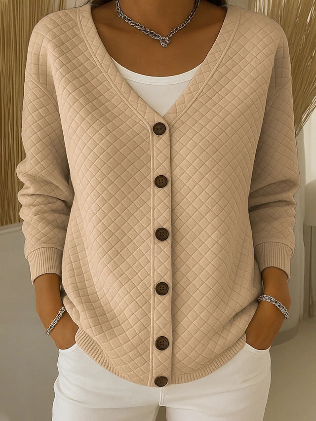 Leonor | Cardigan en Maille Matelassé à Boutons