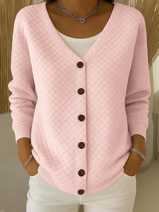 Leonor | Cardigan en Maille Matelassé à Boutons