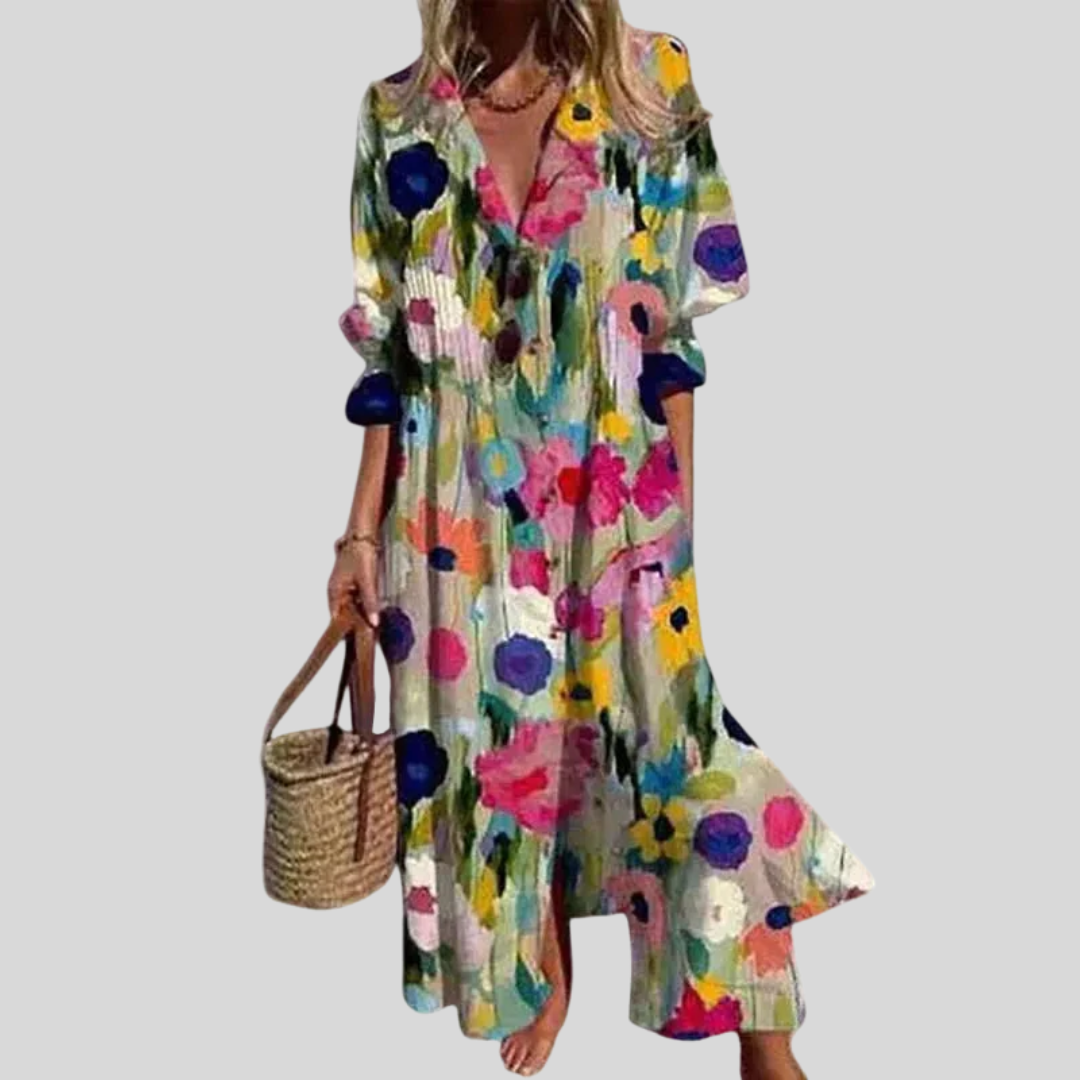 Zariah | Élégante robe longue de style bohème