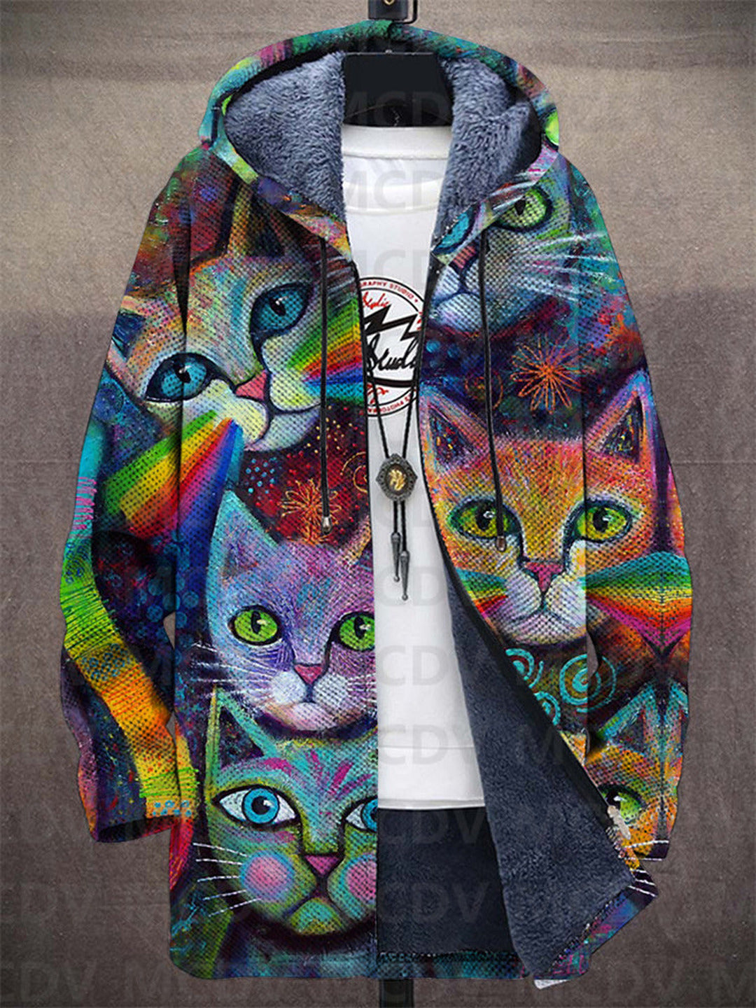 Fiona | Sweat à capuche zippé de luxe à inspiration artistique